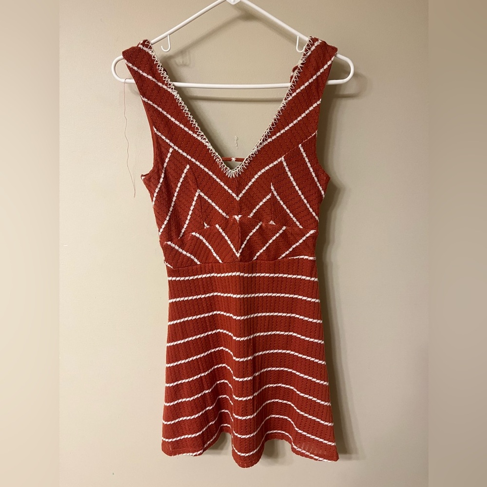 Orange and white small dress